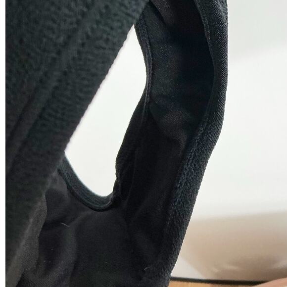 Ellen Tracy Womens One Piece Bathing Suit Swimsuit Black Halter Tie Neck - Picture 5 of 5